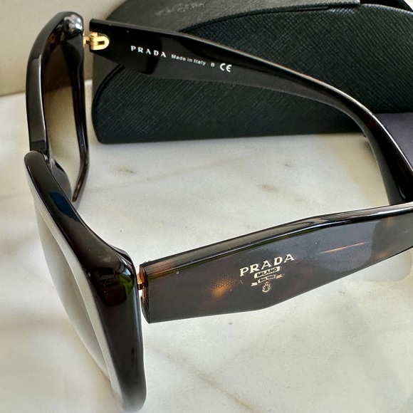 PRADA SPR 16R heritage brown tortoise oversized Sunglasses Acetate - Picture 6 of 16